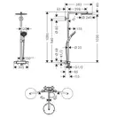 Душевая система с термостатом Hansgrohe Raindance Select S Showerpipe 240 1jet PowderRain (цвет - белый матовый) (27633700) фото 3 Aquada.com.ua
