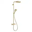Душевая система с термостатом Hansgrohe Raindance Select S Showerpipe 240 1jet PowderRain (цвет - полированное золото) (27633990) фото 1 Aquada.com.ua