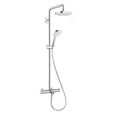 Душова система Hansgrohe Croma Select E Showerpipe 180 2jet з термостатом для ванни, хром / білий (27352400)