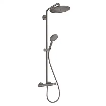 Душева система с термостатом Hansgrohe Croma Select S Showerpipe 280 1jet (цвет - чёрный матовый хром) (26890340) фото 1 Aquada.com.ua Душева система с термостатом Hansgrohe Croma Select S Showerpipe 280 1jet (цвет - чёрный матовый хром) (26890340) фото 1 Aquada.com.ua