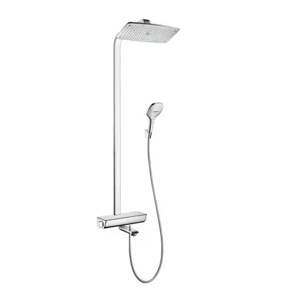 Душевая система с термостатом Hansgrohe Raindance E Showerpipe 360 1jet (цвет - хром) (27113000) фото 1 Aquada.com.ua Душевая система с термостатом Hansgrohe Raindance E Showerpipe 360 1jet (цвет - хром) (27113000) фото 1 Aquada.com.ua
