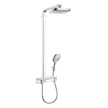 Душевая система с термостатом Hansgrohe Raindance E Showerpipe 300 2jet с ShowerTablet Select 300 (цвет - хром) (27126000) фото 1 Aquada.com.ua Душевая система с термостатом Hansgrohe Raindance E Showerpipe 300 2jet с ShowerTablet Select 300 (цвет - хром) (27126000) фото 1 Aquada.com.ua