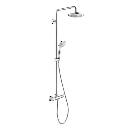 Душевая система с термостатом Hansgrohe Croma Select E Showerpipe 180 2jet (цвет - хром/белый) (27256400) фото 1 Aquada.com.ua Душевая система с термостатом Hansgrohe Croma Select E Showerpipe 180 2jet (цвет - хром/белый) (27256400) фото 1 Aquada.com.ua