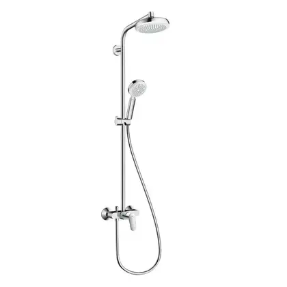 Душевая система Hansgrohe Crometta Showerpipe 160 1jet (цвет - хром/белый) (27266400) фото 1 Aquada.com.ua