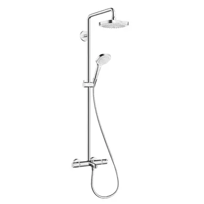 Душевая система с термостатом Hansgrohe Croma Select E Showerpipe 180 2jet (цвет - хром/белый) (27352400) фото 1 Aquada.com.ua Душевая система с термостатом Hansgrohe Croma Select E Showerpipe 180 2jet (цвет - хром/белый) (27352400) фото 1 Aquada.com.ua