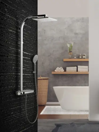 Душевая система с термостатом Paffoni Moby (цвет - хром/белый) (ZCOL667CRAG) фото 2 Aquada.com.ua Душевая система с термостатом Paffoni Moby (цвет - хром/белый) (ZCOL667CRAG) фото 2 Aquada.com.ua