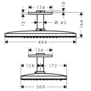 Верхний душ Hansgrohe Rainmaker Select 460 2jet (цвет - хром/белый) (24014400) фото 2 Aquada.com.ua
