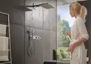 Верхний душ Hansgrohe Rainmaker Select EcoSmar 460 3jet (цвет - хром/белый) (24017400) фото 3 Aquada.com.ua