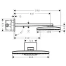 Верхний душ Hansgrohe Rainmaker Select EcoSmar 460 3jet (цвет - хром/белый) (24017400) фото 5 Aquada.com.ua