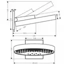 Верхний душ Ø 360 мм Hansgrohe Rainfinity, 3-типа струи (цвет - полированное золото) (26234990) фото 2 Aquada.com.ua