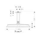 Верхний душ Hansgrohe Raindance Classic AIR Ø 240 мм (цвет - хром) (27405000) фото 2 Aquada.com.ua
