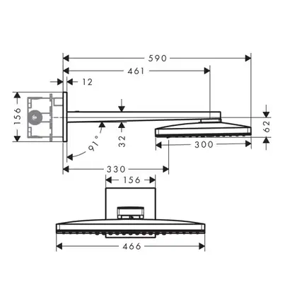 Верхний душ Hansgrohe Rainmaker Select 460 3jet (цвет - хром/белый) (24007400) фото 2 Aquada.com.ua Верхний душ Hansgrohe Rainmaker Select 460 3jet (цвет - хром/белый) (24007400) фото 2 Aquada.com.ua