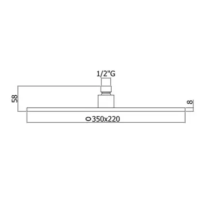 Верхний душ Paffoni BERRY KIN 350 х 220 х h8 мм (ZSOF080CR) фото 2 Aquada.com.ua