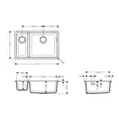 Встраиваемая кухонная мойка Hansgrohe S51 S510-U635 (цвет - чёрный графит) 180/450 (43433170) фото 2 Aquada.com.ua