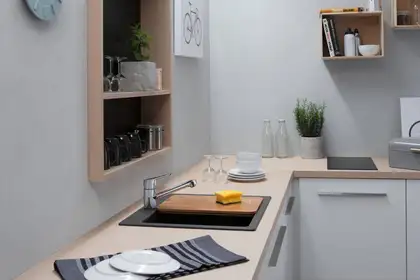 Встраиваемая кухонная мойка Hansgrohe S51 S510-F450 (цвет - чёрный графит) 450 (43312170) фото 4 Aquada.com.ua Встраиваемая кухонная мойка Hansgrohe S51 S510-F450 (цвет - чёрный графит) 450 (43312170) фото 4 Aquada.com.ua