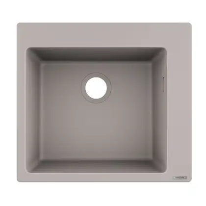 Встраиваемая кухонная мойка Hansgrohe S51 S510-F450 (цвет - серый бетон) 450 (43312380) фото 1 Aquada.com.ua