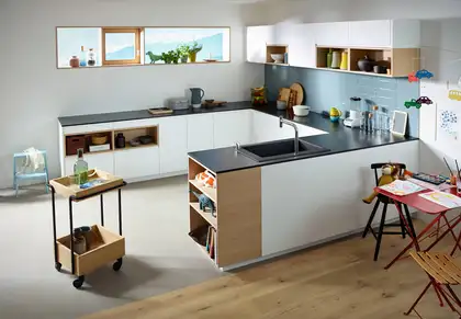 Встраиваемая кухонная мойка Hansgrohe S51 S510-F660 (цвет - чёрный графит) 660 (43313170) фото 5 Aquada.com.ua Встраиваемая кухонная мойка Hansgrohe S51 S510-F660 (цвет - чёрный графит) 660 (43313170) фото 5 Aquada.com.ua