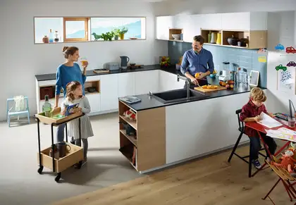 Встраиваемая кухонная мойка Hansgrohe S51 S510-F660 (цвет - чёрный графит) 660 (43313170) фото 7 Aquada.com.ua Встраиваемая кухонная мойка Hansgrohe S51 S510-F660 (цвет - чёрный графит) 660 (43313170) фото 7 Aquada.com.ua