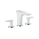 Cмеситель для раковины Hansgrohe PuraVida (цвет - хром/белый), с донным клапаном Push-Open (15073400) фото 1 Aquada.com.ua