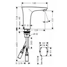 Смеситель для раковины, электронный Hansgrohe PuraVida (цвет - хром) (15170000) фото 2 Aquada.com.ua