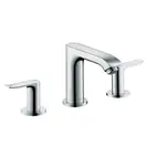 Смеситель для раковины, двухвентельный Hansgrohe Metris (цвет - хром), с донным клапаном (31083000) фото 1 Aquada.com.ua