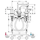 Смеситель для раковины, двухвентельный Hansgrohe Metris (цвет - хром), с донным клапаном (31083000) фото 2 Aquada.com.ua