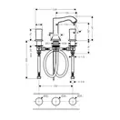 Смеситель для раковины на 3 отверстия Hansgrohe Metropol Classic (цвет - хром), с донным клапаном (31304000) фото 2 Aquada.com.ua