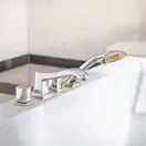Смеситель на борт ванны Hansgrohe Metropol Classic (цвет - хром/золото) (31315090) фото 2 Aquada.com.ua