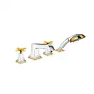 Смеситель на борт ванны Hansgrohe Metropol Classic (цвет - хром/золото) (31449090) фото 1 Aquada.com.ua