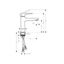 Смеситель для раковины Hansgrohe Metropol (цвет - хром) с технологией CoolStart и донным клапаном Push-Open (32508000) фото 2 Aquada.com.ua