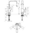 Смеситель для раковины Hansgrohe Metropol (цвет - полированное золото), с доным клапаном Push-Open (32511990) фото 2 Aquada.com.ua