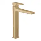 Смеситель для раковины высокий Hansgrohe Metropol (цвет - шлифованная бронза), с донным клапаном Push-Open (32512140) фото 1 Aquada.com.ua