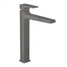Смеситель для раковины высокий Hansgrohe Metropol (цвет - матовый чёрный хром), с донным клапаном Push-Open (32512340) фото 1 Aquada.com.ua