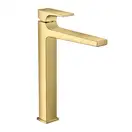 Смеситель для раковины высокий Hansgrohe Metropol (цвет - полированное золото), с донным клапаном (32512990) фото 1 Aquada.com.ua