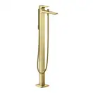Смеситель для ванны напольный Hansgrohe Metropol (цвет - полированное золото), с душевым гарнитуром (32532990) фото 1 Aquada.com.ua