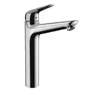 Смеситель для раковины высокий Hansgrohe Novus (цвет - хром), с донным клапаном (71123000) фото 1 Aquada.com.ua