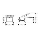 Смеситель на борт ванны Hansgrohe Metropol (цвет - хром) (74548000) фото 2 Aquada.com.ua