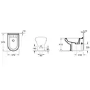 Биде напольное Villeroy & Boch Hommage 57,5х37 см (ярко-белый ceramicplus) (744200R2) фото 6 Aquada.com.ua