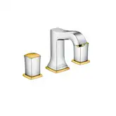 Смеситель для раковины на 3 отверстия Hansgrohe Metropol Classic (цвет - хром/золото), с донным клапаном (31304090)