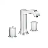 Смеситель для раковины на 3 отверстия Hansgrohe Metropol Classic (цвет - хром), с донным клапаном (31305000)