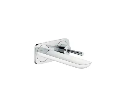 Смеситель для раковины, однорычажный Hansgrohe PuraVida (цвет - хром/белый) (15084400) фото 1 Aquada.com.ua