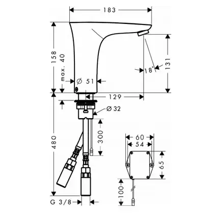Смеситель для раковины, электронный Hansgrohe PuraVida (цвет - хром) (15170000) фото 2 Aquada.com.ua Смеситель для раковины, электронный Hansgrohe PuraVida (цвет - хром) (15170000) фото 2 Aquada.com.ua