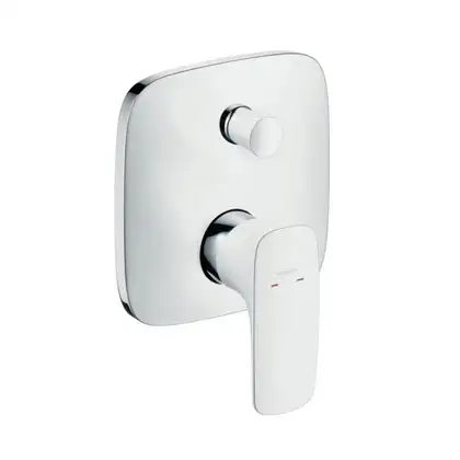 Смеситель для ванны, однорычажный Hansgrohe PuraVida (цвет - хром/белый) (15447400) фото 1 Aquada.com.ua
