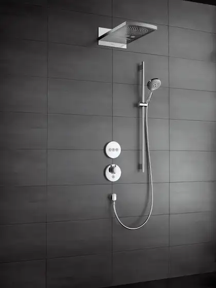 Термостат для ванны Hansgrohe Showerpipe ShowerSelect S (цвет - хром), для 1 потребителя (15744000) фото 2 Aquada.com.ua