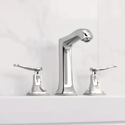 Смеситель для раковины на 3 отверстия Hansgrohe Metropol Classic (цвет - хром), с донным клапаном (31331000) фото 2 Aquada.com.ua Смеситель для раковины на 3 отверстия Hansgrohe Metropol Classic (цвет - хром), с донным клапаном (31331000) фото 2 Aquada.com.ua