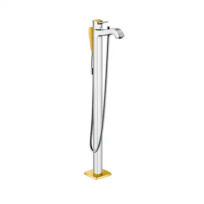 Смеситель для ванны однорычажный, напольный Hansgrohe Metropol Classic (цвет - хром/золото) (31445090) фото 1 Aquada.com.ua