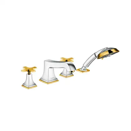 Смеситель на борт ванны Hansgrohe Metropol Classic (цвет - хром/золото) (31449090) фото 1 Aquada.com.ua Смеситель на борт ванны Hansgrohe Metropol Classic (цвет - хром/золото) (31449090) фото 1 Aquada.com.ua