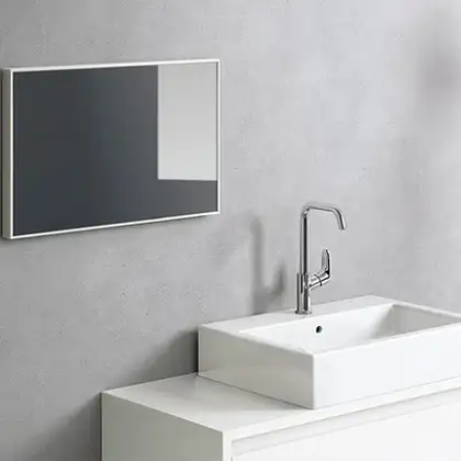 Смеситель для раковины, однорычажный Hansgrohe Focus E 2 (цвет - хром), с донным клапаном Push-Open (31609000) фото 2 Aquada.com.ua Смеситель для раковины, однорычажный Hansgrohe Focus E 2 (цвет - хром), с донным клапаном Push-Open (31609000) фото 2 Aquada.com.ua