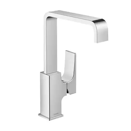Смеситель для раковины Hansgrohe Metropol (цвет - хром), с доным клапаном Push-Open (32511000) фото 1 Aquada.com.ua Смеситель для раковины Hansgrohe Metropol (цвет - хром), с доным клапаном Push-Open (32511000) фото 1 Aquada.com.ua