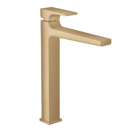 Смеситель для раковины высокий Hansgrohe Metropol (цвет - шлифованная бронза), с донным клапаном Push-Open (32512140) фото 1 Aquada.com.ua
